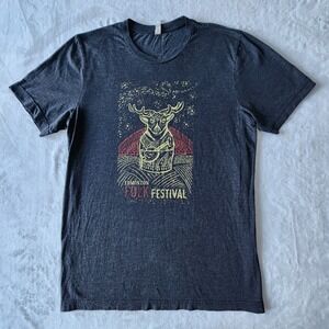 Edmonton Folk Festival 2016 Shirt Passenger Jason Isbell Kaleo Grey Adult Medium